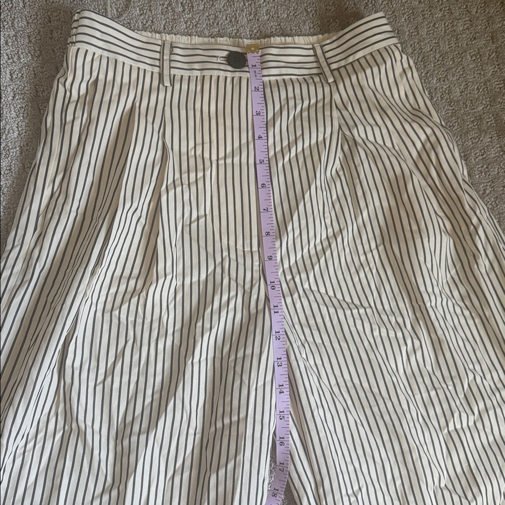 Greylin Stefani Pull Up Trouser Pants Striped Wide Leg High Rise Size M - Picture 4 of 11